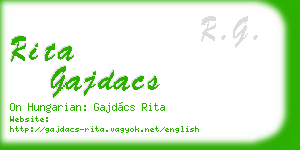 rita gajdacs business card